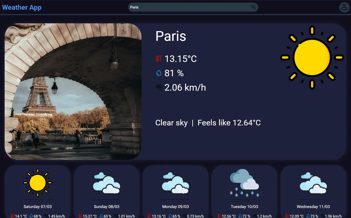 Weather App screenshot